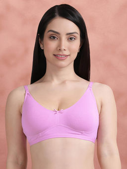 Shyaway - Susie By Pastel Lavender Solid Full Coverage Moulded Everyday Bra