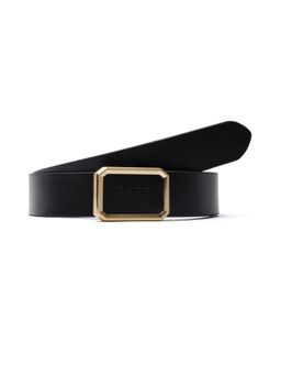 Rare Rabbit - Men Poze Black Gold Leather Belt