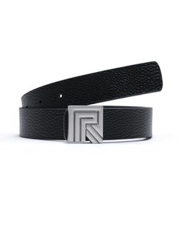 Rare Rabbit - Men Vero Black Non Reversible Leather Belt