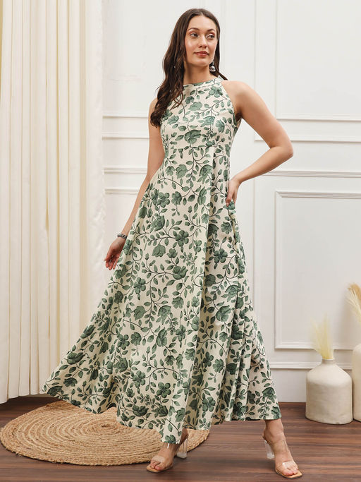 indo western maxi dress Bottle Green Georgette Embellished Indo Western Maxi Gown