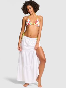 Victoria's Secret - Satin Tiered Maxi Skirt White