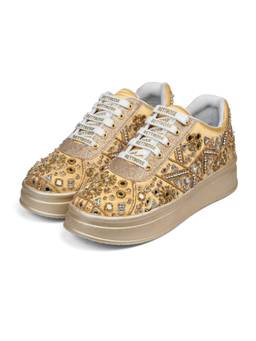 RETTROSE - Mahira Mirror Work Bridal Platform Sneakers