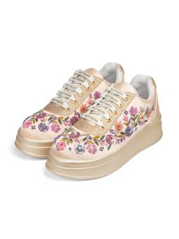 RETTROSE - Meher Floral Embellished Sneakers