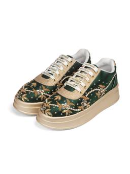 RETTROSE - Hina Embroidered Platform Sneakers