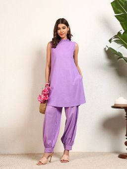 Deebaco - Lavender Cotton Women Co-Ord Set