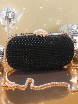 AMYRA - Disco Capsule Clutch Black