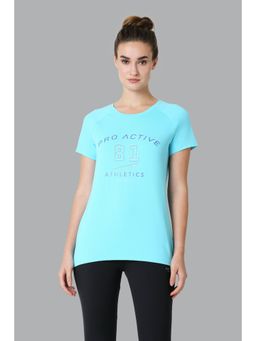 Van Heusen - Proactive Women Anti Bacterial & Round Neck T-Shirt - Cabana Blue