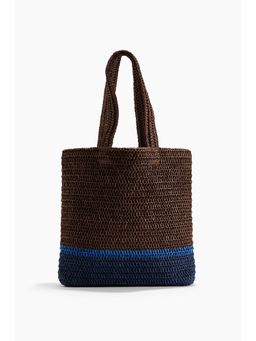 H&M - Men Brown Straw Tote Bag
