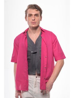 Label Aparna Rawat - Pink Under Shirt with Utility Jacket and Belt
