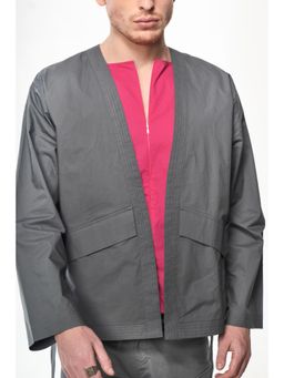 Label Aparna Rawat - Grey Over Shrug Shirt