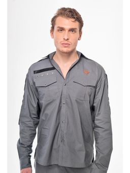 Label Aparna Rawat - Grey Zinc Utility Shirt
