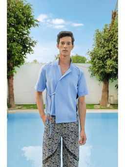 Label Aparna Rawat - Blue Openwork Shirt