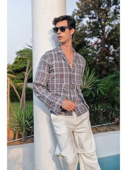 Label Aparna Rawat - Grey Checkered Shirt