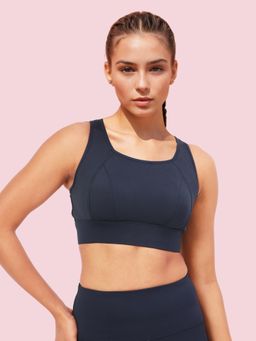 Enamor - A205 Womens Quick Dry Sports Bra Navy Blue