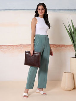KOTTY - White Solid Viscose Rayon Regular Co-Ord Set