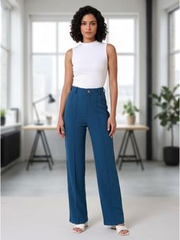 KOTTY - White Solid Viscose Rayon Regular Co-Ord Set