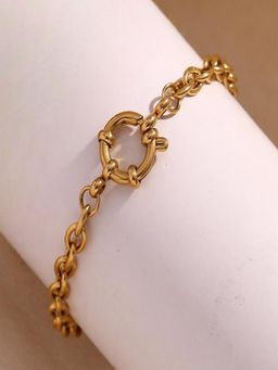 AQUASTREET - O Clip Link Chain Bracelet 18K Gold Plated Waterproof Anti-Tarnish