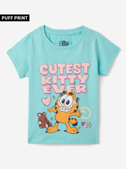The Souled Store - Official Garfield : Cutest Kitty Girls T-Shirt