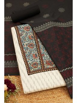 Soch - Women Purple Cotton Embellished Unstitched Kurta and Bottom with Dupatta (Set of 3)