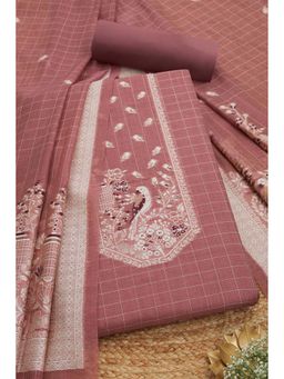 Soch - Women Pink Chanderi Beads and Stones Unstitched Kurta and Bottom with Dupatta (Set of 3)