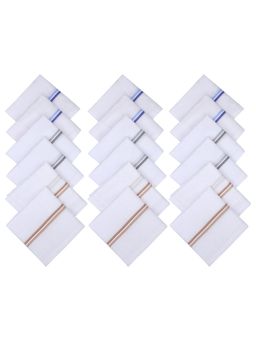 NFI Essentials - 100% Cotton Premium Collection Handkerchiefs or Rumal for Men Pack of 18