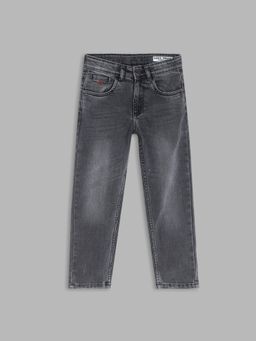 Blue Giraffe - Boys Solid Charcoal Jeans