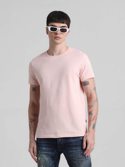 Jack & Jones - Pink Slim Fit Non Stretch T-Shirt