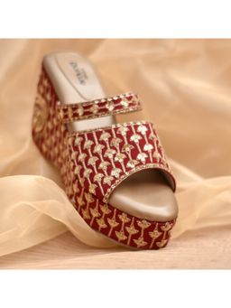Around Always - Evara Red Wedges