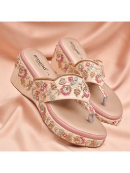 Around Always - Mahika Peach Wedges