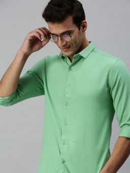 SHOWOFF - Men's Casual Cotton Solid Shirts-green