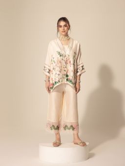 Sakshi Girri - Cream Botanical Printed Co-Ord (Set of 3)