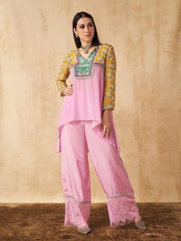 Sakshi Girri - Lavender Floral Tunic & Pant (Set of 2)