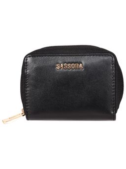 Sassora - Genuine Leather RFID Business Card Holder-Black