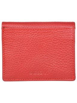 Sassora - Genuine Leather Bi-Fold Small Slim Wallet for Men & Women-Red
