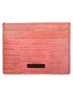 Sassora - Genuine Leather RFID Protected Ultra Slim Debit Credit Card Holder-Coral