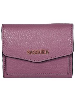 Sassora - Genuine Premium Leather Unisex Ultra Slim RFID Card Holder-Purple