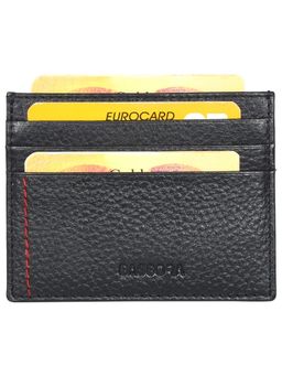 Sassora - 100% Premium Leather Unisex Slim RFID Card Holder-Black