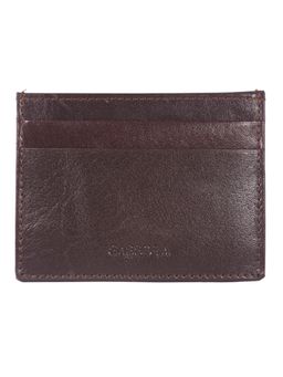 Sassora - Genuine Leather RFID Pocket Friendly Debit Credit Card Holder-Brown