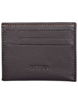 Sassora - Genuine Leather RFID Protected Credit Card Holder-Brown