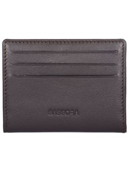Sassora - Genuine Leather RFID Protected Business Card Holder-Brown