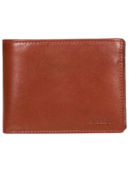 Sassora - Genuine Leather Medium Brown RFID Bi-Fold Men Wallet