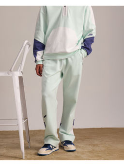 Rare Rabbit - Men Armon-2 Pastel Green Printed Regular Fit Track Pant