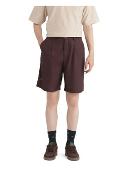 Rare Rabbit - Men Carn-B Brown Plain Oversized Fit Shorts