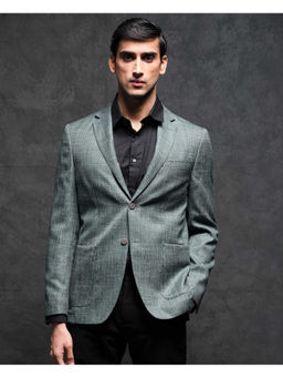 Rare Rabbit - Men Drew Olive Plain Tailored Blazer