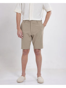 Rare Rabbit - Men Drivo Khaki Plain Regular Fit Shorts