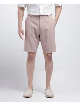 Rare Rabbit - Men Drivo Peach Plain Regular Fit Shorts