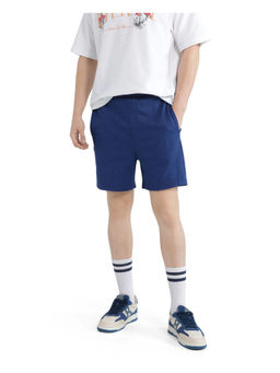 Rare Rabbit - Men Kelor Blue Plain Regular Fit Shorts