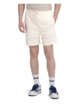 Rare Rabbit - Men Kelor Off White Plain Regular Fit Shorts