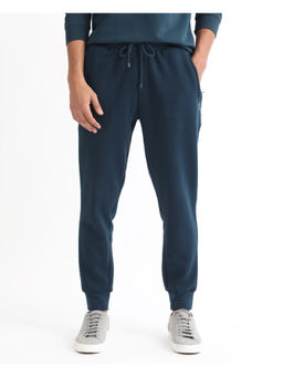 Rare Rabbit - Men Kerry Teal Plain Regular Fit Joggers