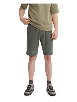 Rare Rabbit - Men Lets Dusky Green Graphic Print Regular Fit Shorts